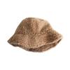 Sombrero de pescador transfronterizo para mujer, otoño e invierno, terciopelo cálido, sombrero tipo cubo, terciopelo de cordero, sombrero de invierno, engrosado, sombrero de felpa coreano, para hombre