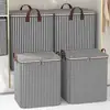Set de Bolsas de Almacenamiento Pied de Poule | Tela No Tejida | Gran Capacidad | Organizador de Armario Portátil para Ropa y Colchas