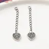 Plata de Ley S925 Carácter de Fortuna Libélula Pez Pequeño Cadena de Extensión de Trompeta Cadena de Cola Vintage Desgastada DIY Hecho a Mano Cadena de Cola de Acabado