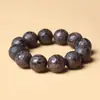 Pulsera de Sándalo Morado y Ébano Negro, Nueva Pulsera con Accesorio de Calabaza de Madera de Ébano Negro Estilo Vintage, Venta al por Mayor de Joyería Cultural y Artística