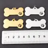 Fabricante de origen acero inoxidable pulido forma de hueso de pata hueca etiqueta para mascota etiqueta de perro colgante colgante en stock