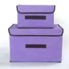 Caja de Almacenamiento No Tejida para Hogar Coche Plegable a Prueba de Polvo Caja de Almacenamiento de Ropa con Tapa Tamaño Pequeño para Etiquetar