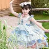 Vestido de Princesa para Niña Verano Nuevo Jardín de Monet Hada de las Flores Lolita Cumpleaños de Niños Vestido Elegante Vestido