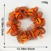 Amazon Transfronterizo Nuevo Producto Cosecha de Otoño Corona de Halloween Colgante de Puerta Hoja de Arce Artificial Calabaza Hortensia Decoración de Pared para el Hogar