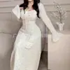 2025 Novo Exportação Amazon Wish Estilo Outono e Inverno Moda Feminina Vestido de Renda