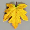 Folha de bordo de peça única folha de árvore falsa cor de outono amarelo vermelho galho de árvore falsa folha de árvore falsa cerimônia de casamento cobertura de piso de casamento folhas mortas folhas caídas
