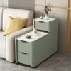 2026 nuevo modelo gabinete lateral de sofá con panel de roca de madera maciza, mesa auxiliar de partición de sala de estar de alta gama, mesa de centro pequeña de lujo ligero de alta gama