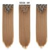 Conjunto de Sete Peças de Peruca Transfronteiriça Extensões de Cabelo Clip-In 16 Clipes Fibra Sintética Extensões de Cabelo Liso Clip in Hair