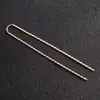 Accesorios para Joyería DIY Colorfast Cobre Simple Pasador en Forma de U Palillo para el Cabello Tocado Simple Pasador Retorcido Cuerpo del Tocado 75mm