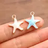 6 Colores 17*20mm Accesorios de Joyería de Aleación DIY Encanto de Aceite de Goteo Dorado KC Encanto Colgante de Vida Marina Estrella de Mar