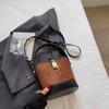 Bolso Sencillo de Otoño Bolso Tote Pequeño para Mujer 2025 Nuevo Bolso Cubo de Aspecto Elegante Bolso Cruzado Casual Acolchado