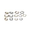 Aretes Simples Geométricos Poligonales de Cobre Aretes de Hebilla para la Oreja Aretes de Clip para la Oreja Aretes para Mujer de Lujo Ligero Estilo Ins Accesorios