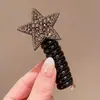Goma para el Cabello de Niña con Pedrería Estrella de Celebridad de Internet Banda para el Cabello de Cable de Teléfono Cuerda para el Cabello que No Daña Accesorio para el Cabello de Estrella de Cinco Puntas para Niña Tocado para Niñas