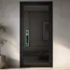 Estilo Moderno Simple Hotel de Lujo Club de Alto Nivel Manija de Puerta de Entrada Madera Maciza Vidrio Deslizante Tirador de Puerta de Doble Apertura