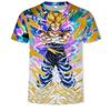 Venta rápida, tendencia, nueva camiseta de la serie Dragon Ball de anime para hombre, impresión digital 3D, venta directa de fábrica