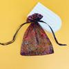 Bolsa de Rede com Bruxa Abóbora Estampada em Ouro com Cordão para Presente, Vários Padrões Sacos para Embalagem de Doces, Sacos Vazios em Estoque