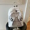 Mochila fofa transfronteiriça estilo japonês com orelhas de coelho e bolinhas, nova mochila casual leve de grande capacidade para meninas