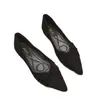Sapatilhas Elegantes Femininas para a Primavera de 2026, Novos Sapatos Femininos Pretos Versáteis e Confortáveis, Sapatos de Trabalho Modernos com Bico Fino e Solado Macio