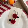 Acessórios de Cabelo Fruta Cereja Vinho Aveludado Grampo de Cabelo Versátil para Menina Círculo de Cabelo para Festa Corda de Cabelo Adorno para Franja