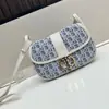 Bolso Bandolera Dior 30 Montaigne 2025 Nuevo Clásico Lona Bordada con Monograma Bolso de Hombro Cruzado