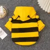 Roupas para Gatos para Outono e Inverno, Moletom de Abelhinha à Prova de Frio para Animais de Estimação, Roupa Quente para Filhotes de Cachorro Teddy para Primavera e Outono