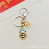 Llavero de Placa de Nombre Creativa de Panda Lindo de Moda Lista Dorada Título Colgante para Mochila de Estudiante Pequeño Regalo de Ánimo para Examen