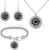 Popular Conjunto Combinado de Collar, Pulsera y Aretes de Equipo de Fútbol Americano NFL de Comercio Exterior