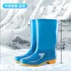 Botas de Lluvia para Mujer, Impermeables de Media Caña, Botas de Lluvia Antideslizantes de Caña Alta, Botas de Lluvia Calientes para Adultos de Caña Corta con Forro de Algodón para Cocina