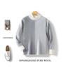 Suéter de Cor Contrastante Novo Outono e Inverno 2024 Masculino Estilo Hong Kong Solto Combinação de Cores Moda Casual Estilo Preguiçoso Suéter de Lã