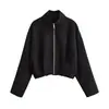Moda europea y americana transfronteriza para mujer AliExpress venta caliente tendencia casual chaqueta de tres colores con cuello alto