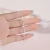 Conjunto Colar e Pulseira Trevo da Sorte de Quatro Folhas Colorido Dopamina Prata Pura S999 Estilo Floresta Joias de Luxo Leve Dropshipping