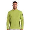 Ropa exterior casual de otoño e invierno para hombre con cuello alto de forro polar, tejido de calibre grueso, cepillado, proceso sin costuras, estilo cremallera, resistente al desgaste, cómoda, manga larga, exterior