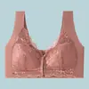 Fivela Frontal Transfronteiriça Tamanho Grande Sem Aro Comércio Exterior Sutiã Roupa Íntima Seios Grandes Parecem Menores Confortável Respirável Renda Feminina Sexy
