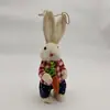 Enfeites Criativos de Coelho Artesanais Tecidos em Palha para Armários de Entrada, Varanda, Sala de Jantar, Decoração de Luxo Leve, Decoração de Casa de Animal Pequeno, Decoração de Vaso de Flores