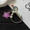 Estilo ins fofo estrela de contas de pérola cogumelo corrente de chaveiro para celular pingente de bolsa atacado