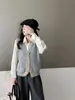 Chaleco cárdigan de punto sin mangas con cuello en V retro 2026 otoño e invierno nuevo diseño chaleco suéter casual en capas para mujer