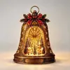 Adorno artesanal de resina con campana iluminada para Navidad, producto nuevo transfronterizo