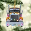 Enfeites de Natal Caminhão Entusiastas de Carros Festa de Natal Decorações Penduradas Motorista Decoração de Natal Pingente Acrílico Plano