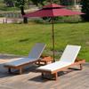 Silla de playa de madera maciza reclinable para balcón, piscina, madera de plástico, anticorrosión, silla plegable para exteriores, cama para patio, ocio al aire libre, jardín