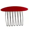 Pente de Cabelo Novo, Liso e Moderno, com Toque de Luxo, Pente Oval Invertido, Presilha Lateral Simples, Acessório de Cabelo Versátil para Meninas