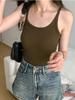 Camisola Sexy Ajustada con Cuello en U Anti-Exposición para Mujer, Nuevo Estilo Verano 2026, Top Deportivo Sexy para Usar por Encima