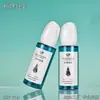 Botella Gotero Personalizada de Plástico PET Verde Transparente de 70ml con Tapa de Guijarro, Esencia Hidratante, Sub-Botella