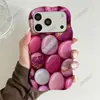 Funda de Teléfono de Película de Moda Estilo Europeo con Patrón de Guijarros Adecuada para iPhone 17 con Protección de Borde Ondulado