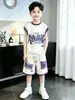 Ropa para Niños Traje de Verano sin Mangas para Niños Estilo Nuevo Verano 2026 Chaleco de Secado Rápido para Niños Mayores, Atuendo de Verano Elegante para Niños
