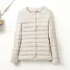 Chaqueta de Plumas Redonda de Moda para Mujer, Abrigo Casual Holgado Versátil y Cálido, Adecuado para Ventas Transfronterizas