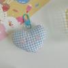 Pó Azul Algodão Tridimensional Xadrez Amor Chaveiro Bolsa Pingente Namorada Casal Presente Acessórios Bolsa Jóias