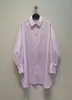 Qianhe Outono e Inverno Novo Estilo Japonês Estilo Ins Silhueta Simples Solta Camisa Bf Casual Confortável Amiga da Pele Top para Mulheres