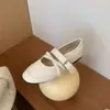 Zapatos Mary Jane de moda estilo retro para mujer, colección de verano 2026, punta redonda, hebilla de una sola tira, zapatos planos bajos estilo ballet