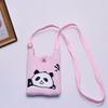 2024 Bolsa de Mão Mini de Tricô Guofeng Panda Bolsa de Celular Fashion Guofeng Bolsa de Ombro Bolsa Casual Versátil