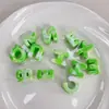 Letra de gradiente bicolor acrílico agujero horizontal cuenta hecho a mano diy cadena de teléfono llavero colgante adorno material